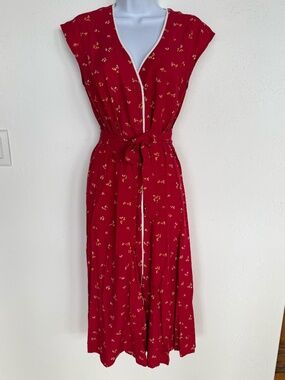 ModCloth Vintage Style Red Midi Dress